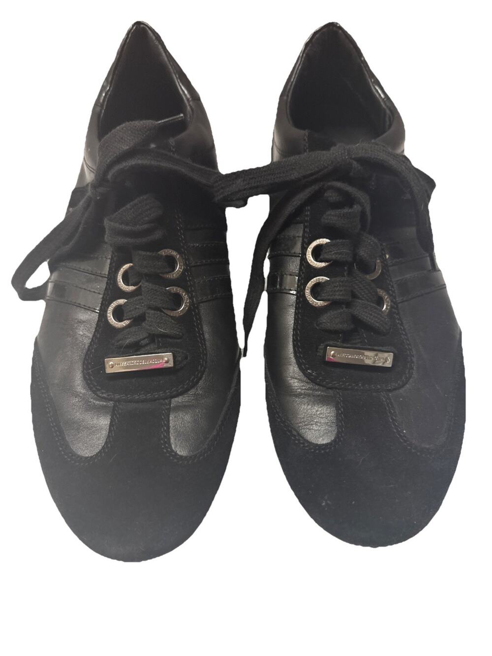 Alessandro Dell Acqua Men Suede/Leather,Black Sneakers SzUS 9.5 , EU 42.5